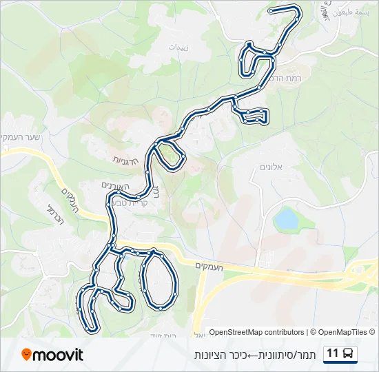 11 Bus Line Map