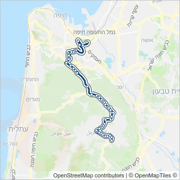 55 Bus Line Map