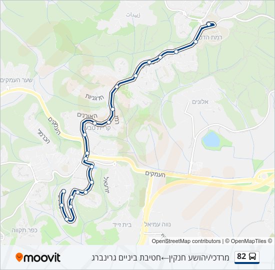 82 bus Line Map