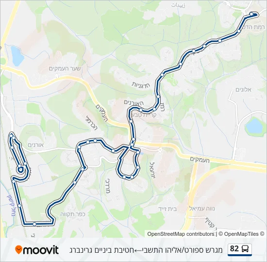82 Bus Line Map