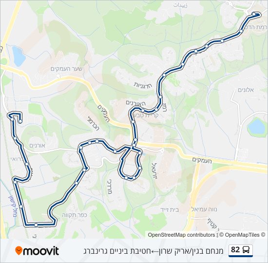 Автобус 82: карта маршрута