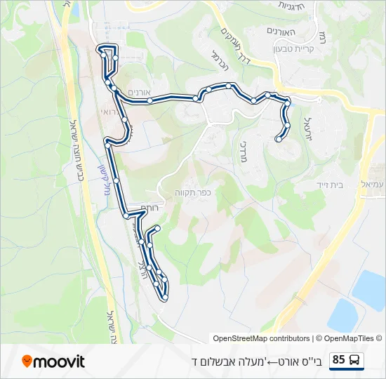 85 Bus Line Map