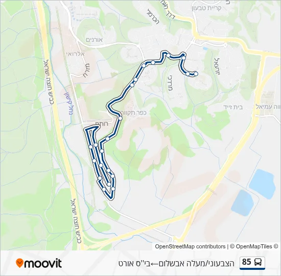 85 Bus Line Map