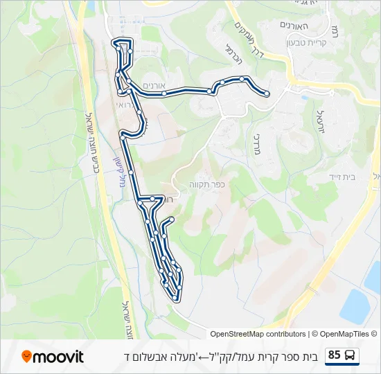 85 Bus Line Map
