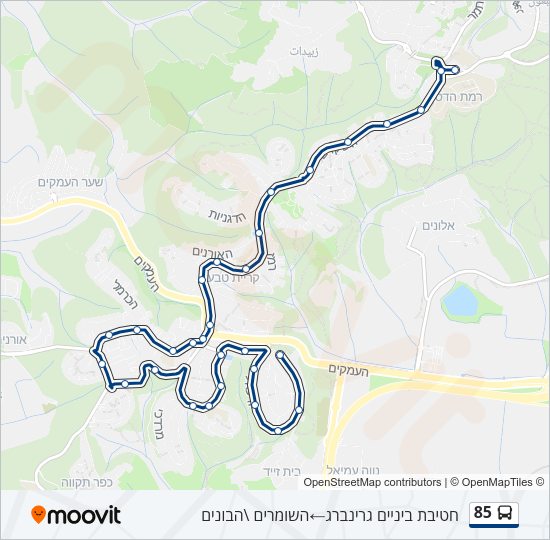 85 Bus Line Map
