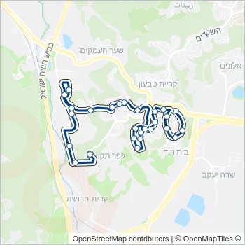 86 Bus Line Map