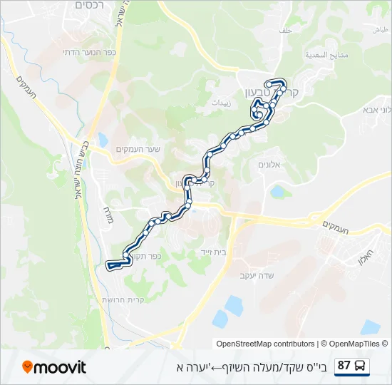 87 Bus Line Map