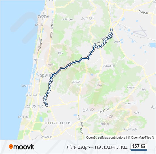 157 Bus Line Map