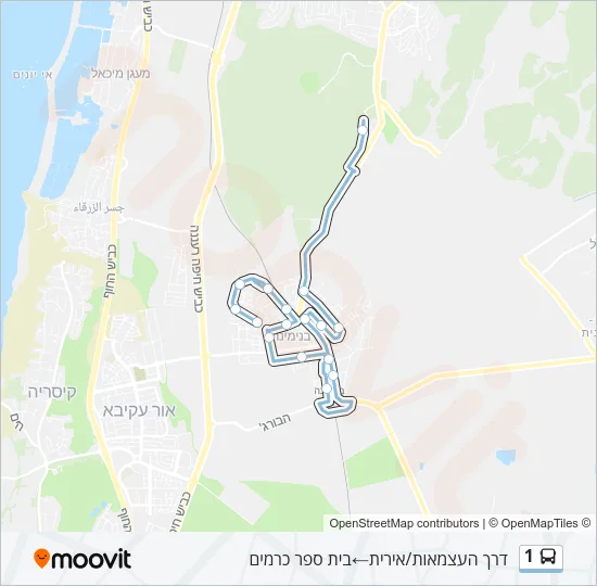 1 Bus Line Map