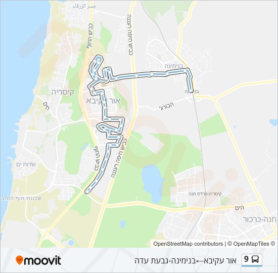 9 Bus Line Map