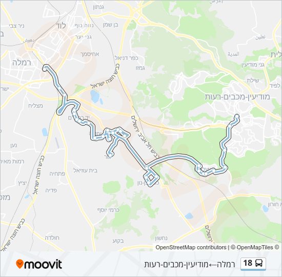 18 bus Line Map