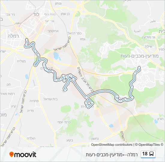 18 Bus Line Map