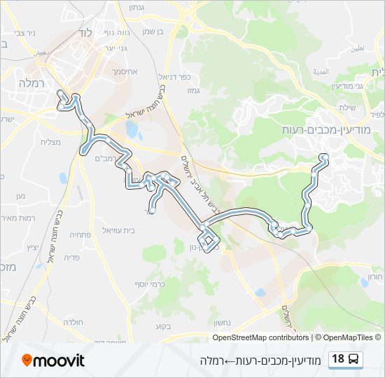 18 Bus Line Map