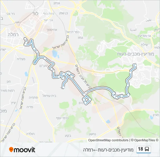 18 Bus Line Map