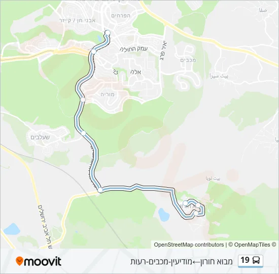 19 Bus Line Map