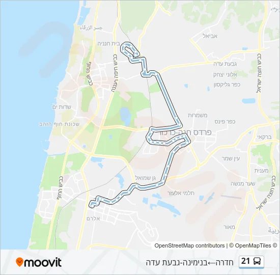 21 Bus Line Map
