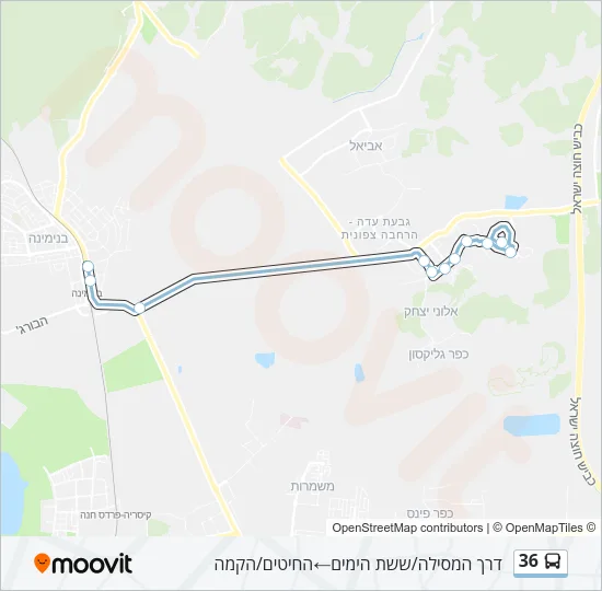 36 Bus Line Map