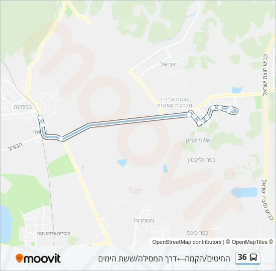 36 Bus Line Map