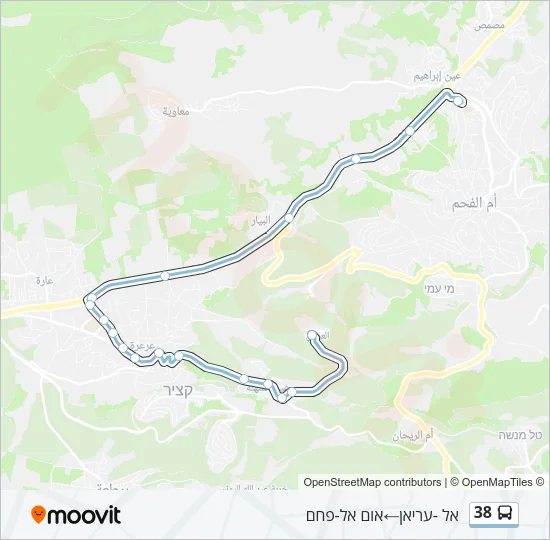 38 Bus Line Map