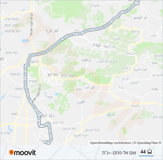 44 Bus Line Map