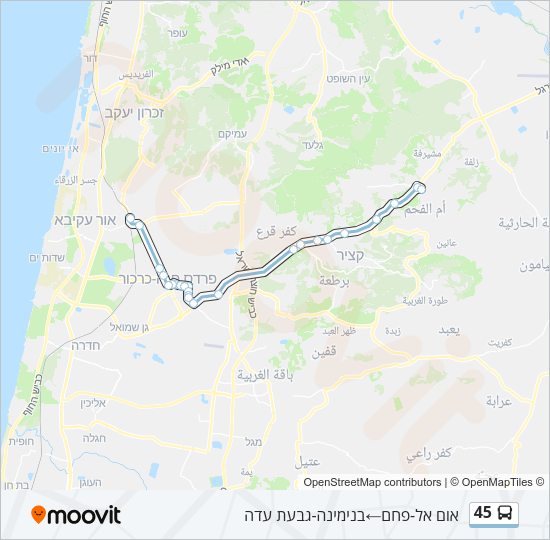 45 Bus Line Map