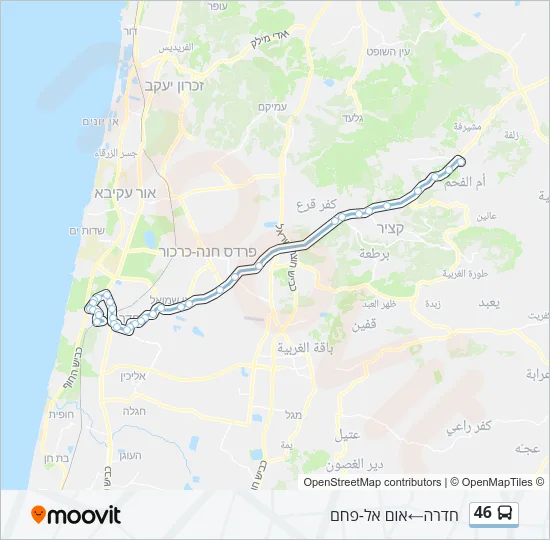 46 Bus Line Map