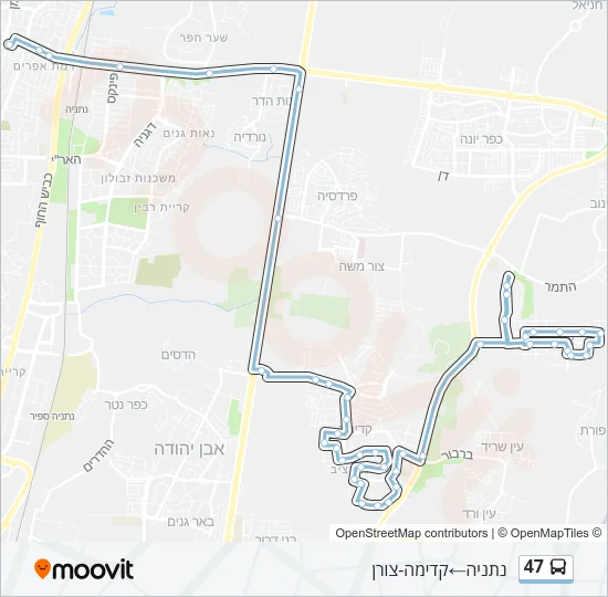 47 Bus Line Map