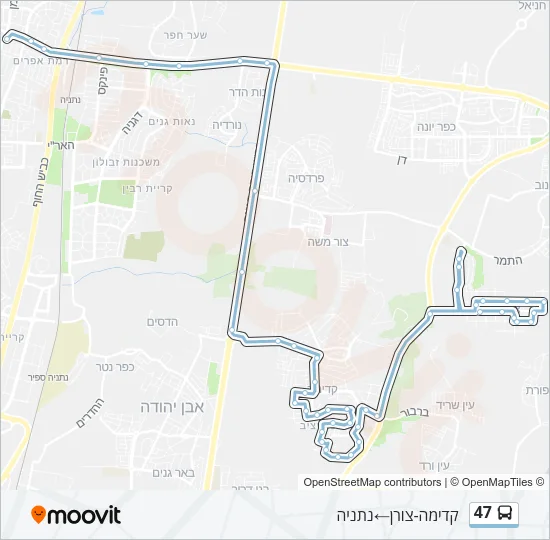 47 Bus Line Map
