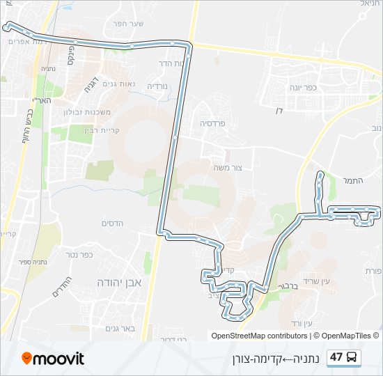 47 bus Line Map