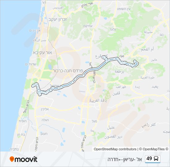 49 Bus Line Map