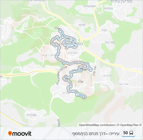 50 Bus Line Map