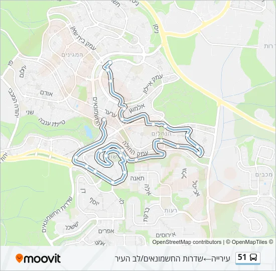 51 Bus Line Map