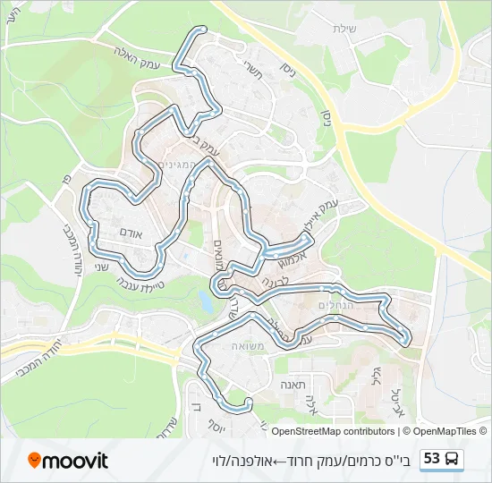 53 Bus Line Map