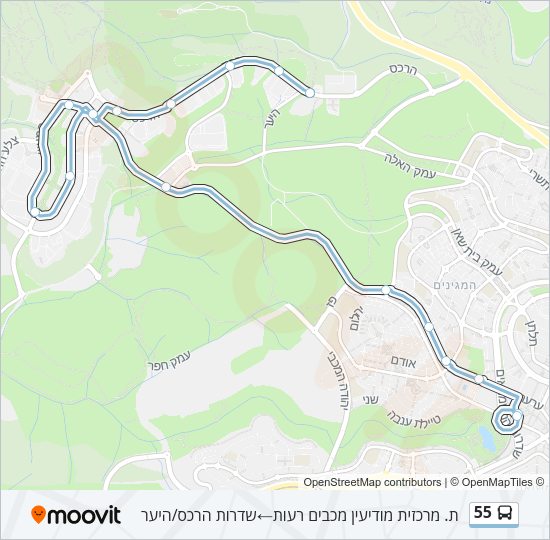 55 Bus Line Map