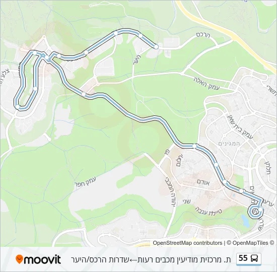 55 Bus Line Map