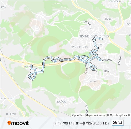 56 Bus Line Map