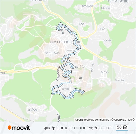 58 Bus Line Map