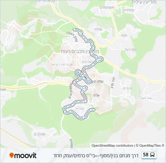 58 Bus Line Map