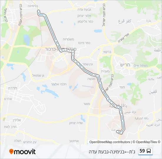 59 Bus Line Map