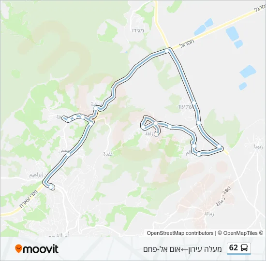 62 Bus Line Map