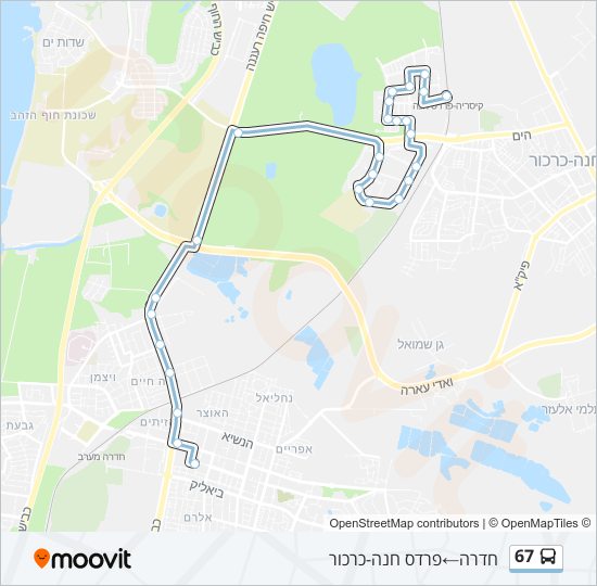 67 bus Line Map