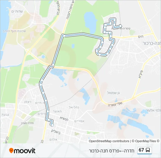 67 Bus Line Map