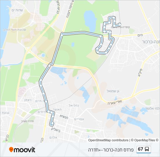 67 bus Line Map