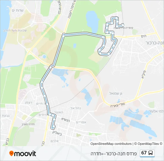 67 Bus Line Map