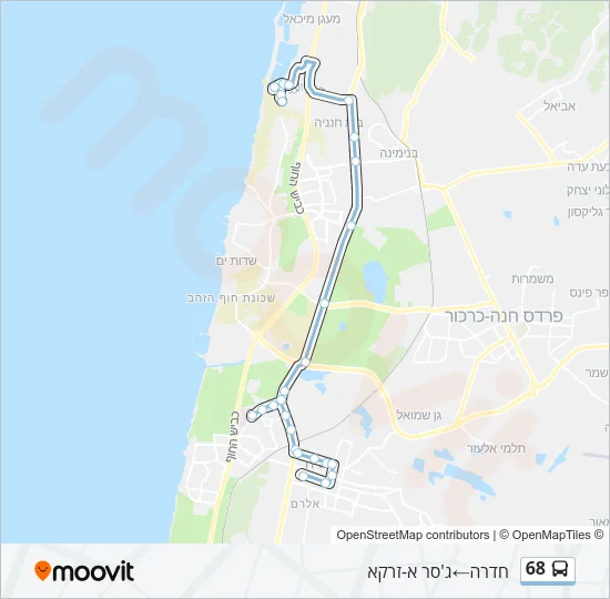 68 Bus Line Map