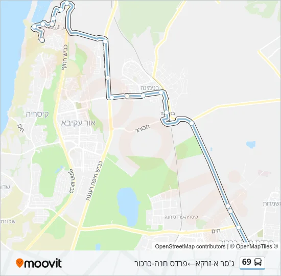 69 Bus Line Map