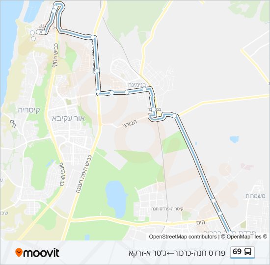 69 bus Line Map