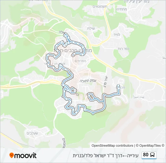 80 Bus Line Map
