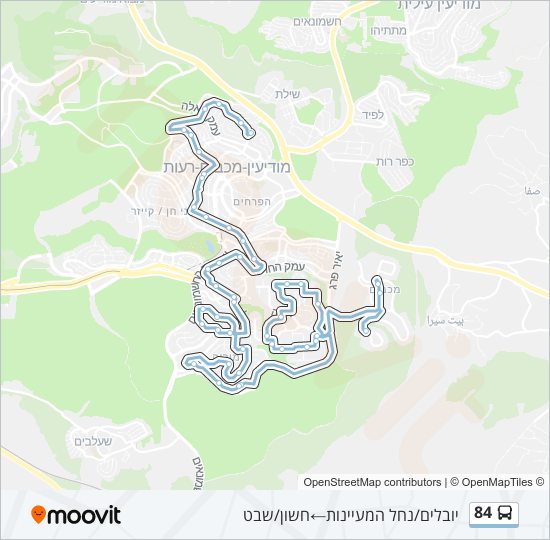 84 bus Line Map