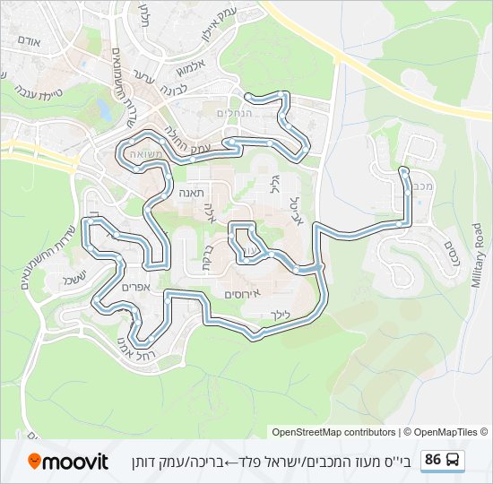 86 bus Line Map